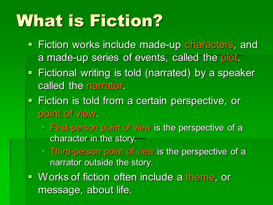 What is Fiction Writing?
